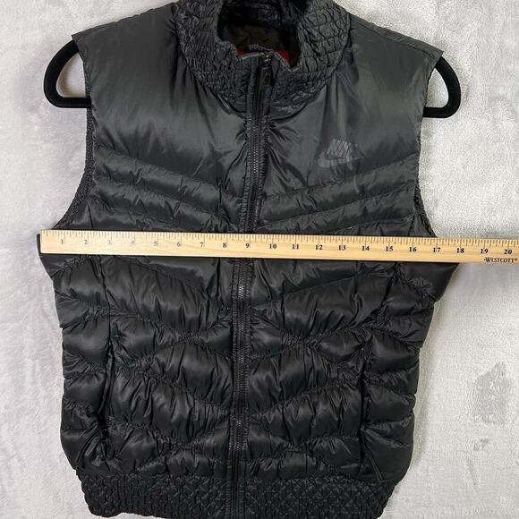 Nike Cascade Puffer Vest Women's Medium Black Goose Down Full Zip Athleisure - Picture 5 of 16